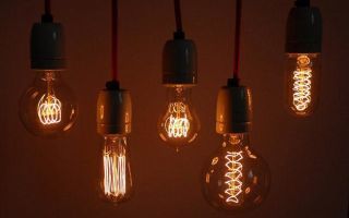 Лампа накаливания: устройство, классификация, мощность, обозначение