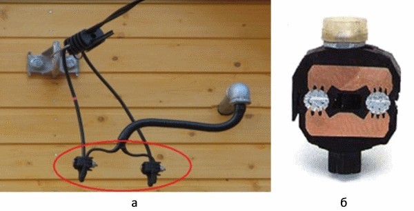 Соединения СИП-кабеля с медными проводами проколом и соединителем