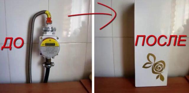 Как спрятать газовую трубу на кухне: разные способы маскировки