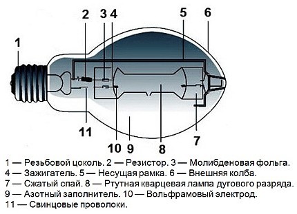 Металлогалогенные лампы: устройство, разновидности, плюсы и минусы, выбор