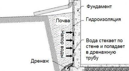 Пристенный дренаж фундамента: технология и схемы обустройства водоотвода