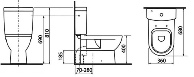 Стандартные размеры унитаза: типоразмеры и вес унитазов различных конструкций